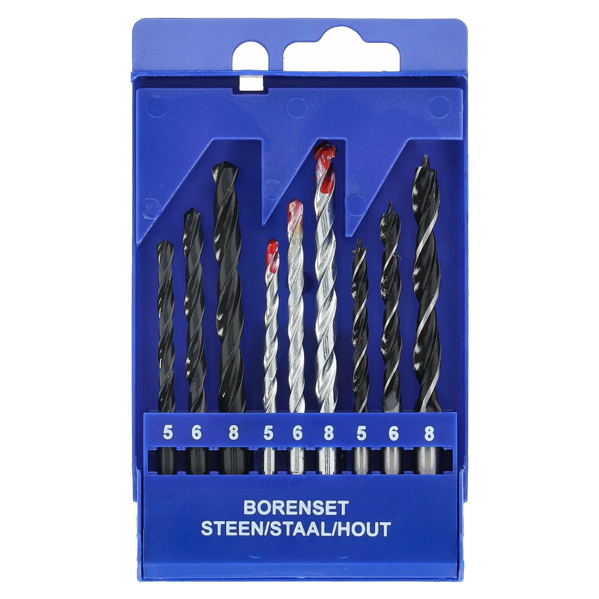 Borenset steen/staal/hout Westham
