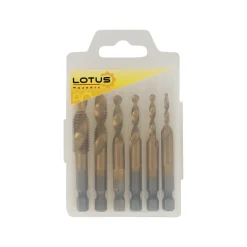 Borenset zelftappend titanium 6-delig Lotus
