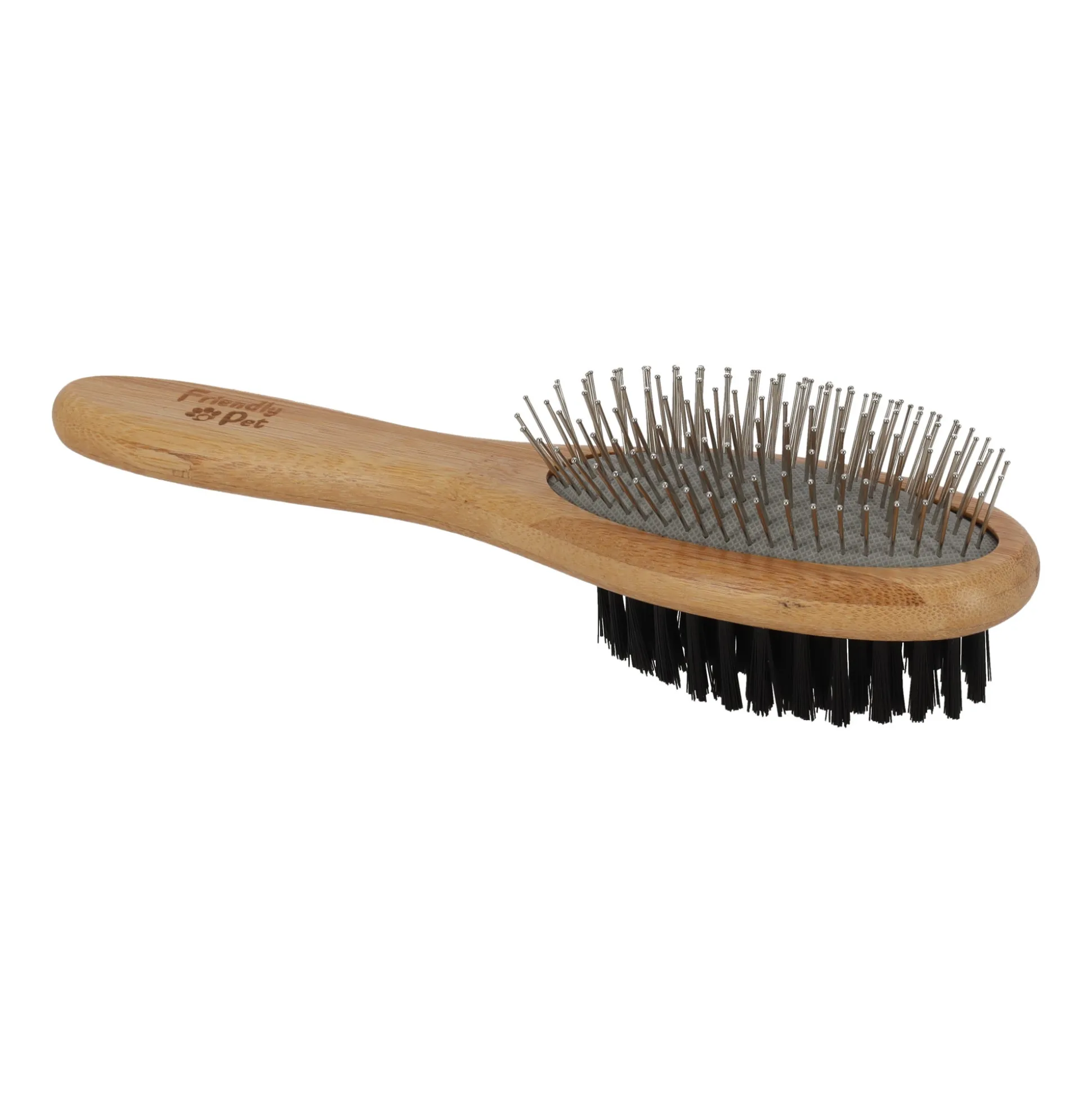 Borstel huisdier tweezijdig bamboo FP
