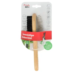Borstel huisdier tweezijdig bamboo FP
