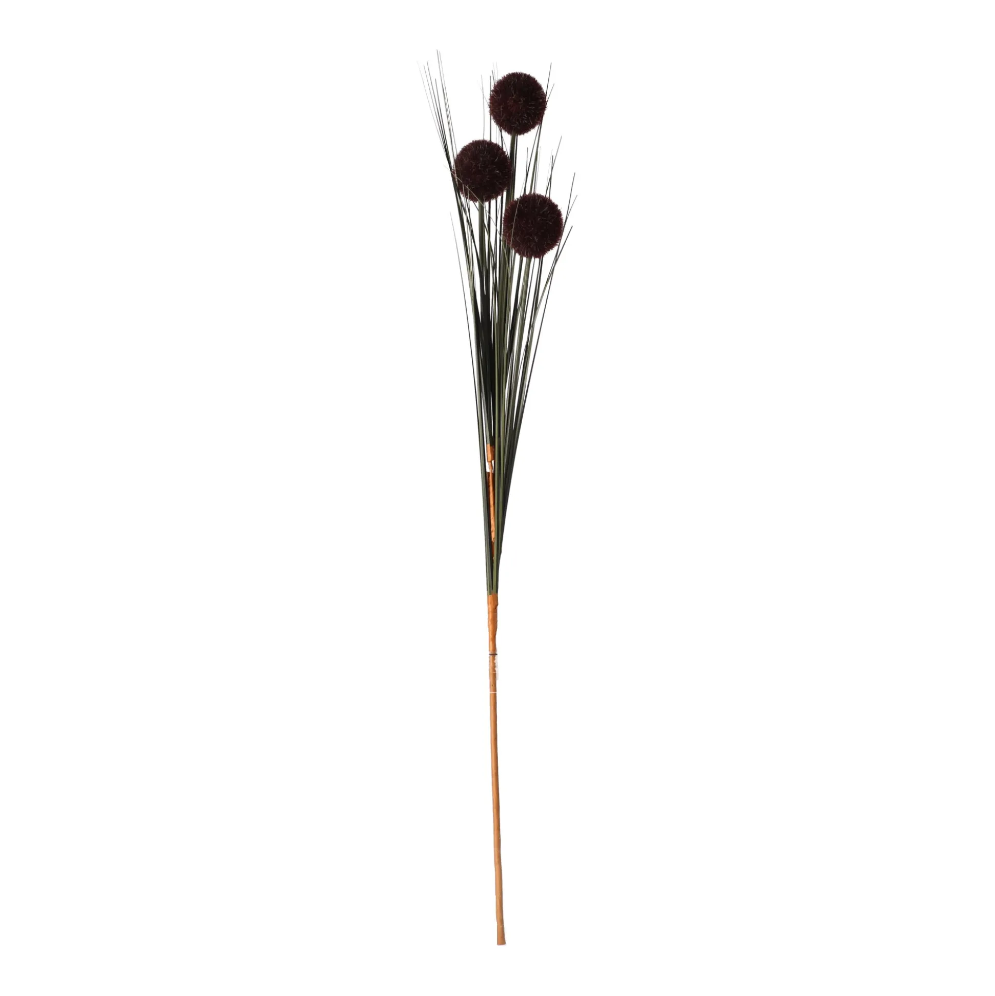 Bruine grasbundel met bol 98 cm