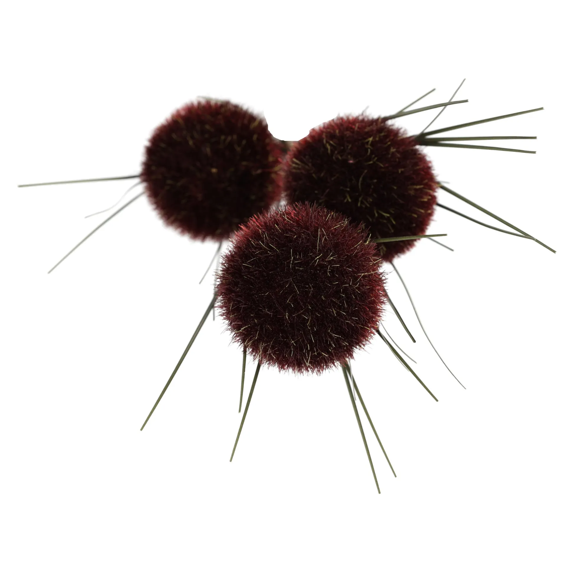 Bruine grasbundel met bol 98 cm