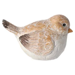Bruine vogel 11 x 6 x 6 cm 2 assorti