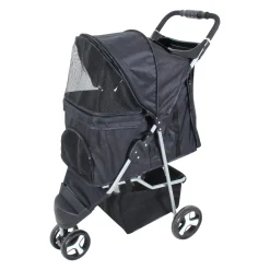 Buggy hond zwart 47x100x80cm zwart