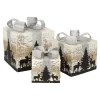 Cadeauset LED bomen rose zilver 3-delig
