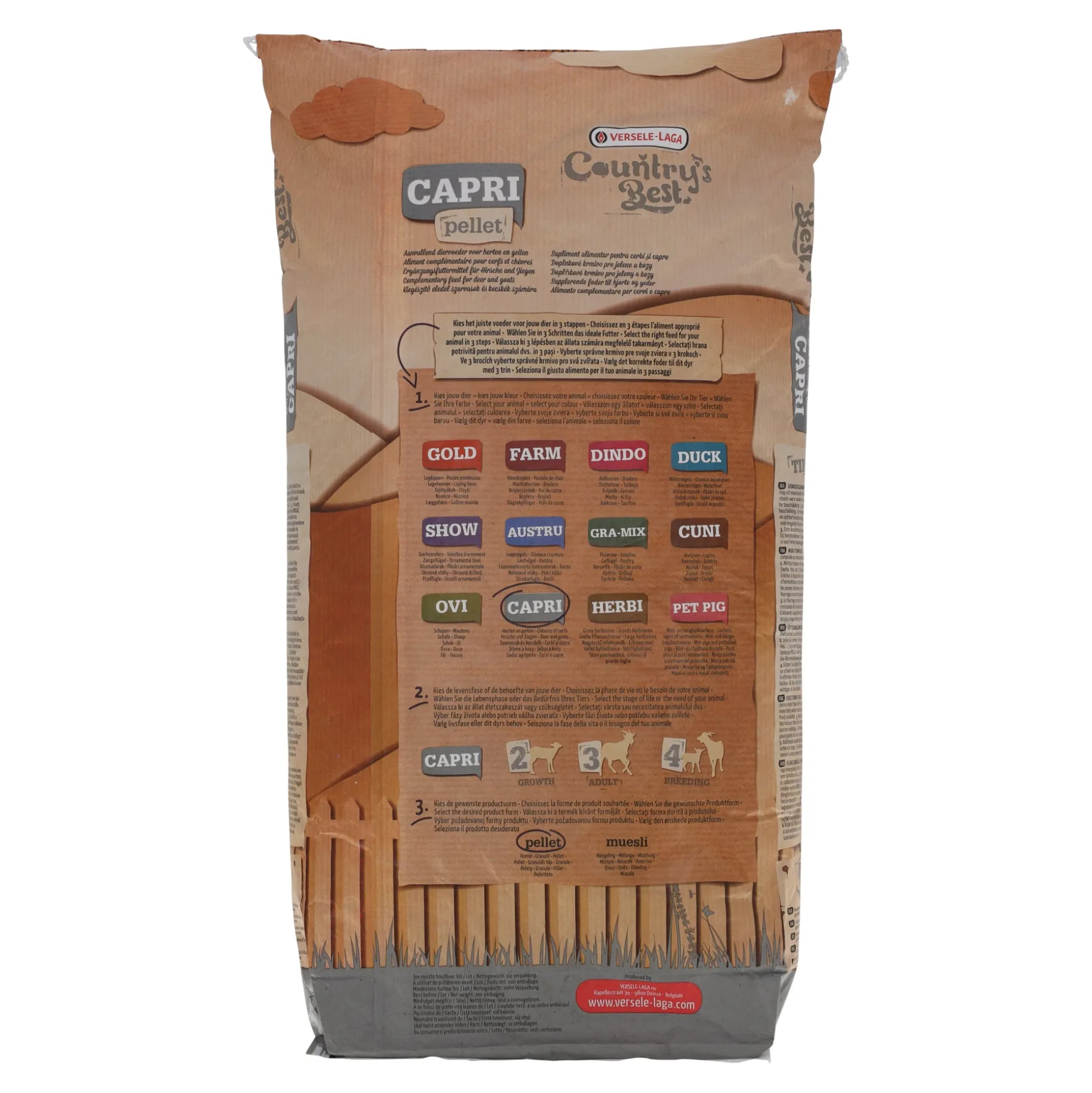 Caprina 3-4 pellet geit en hert 20 kg Country's Best