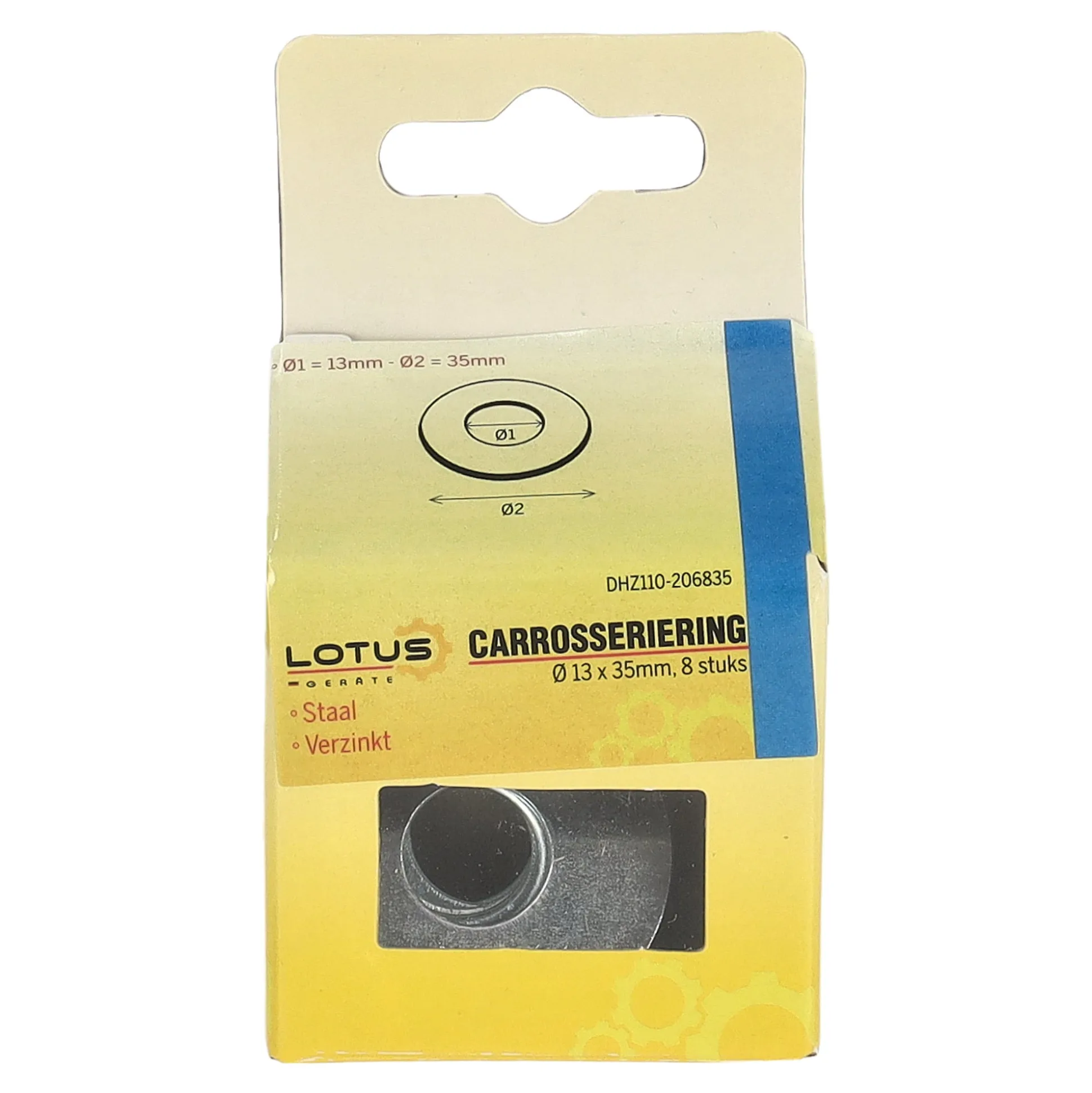 Carrosseriering Ø13 x 35 mm 8st. Lotus