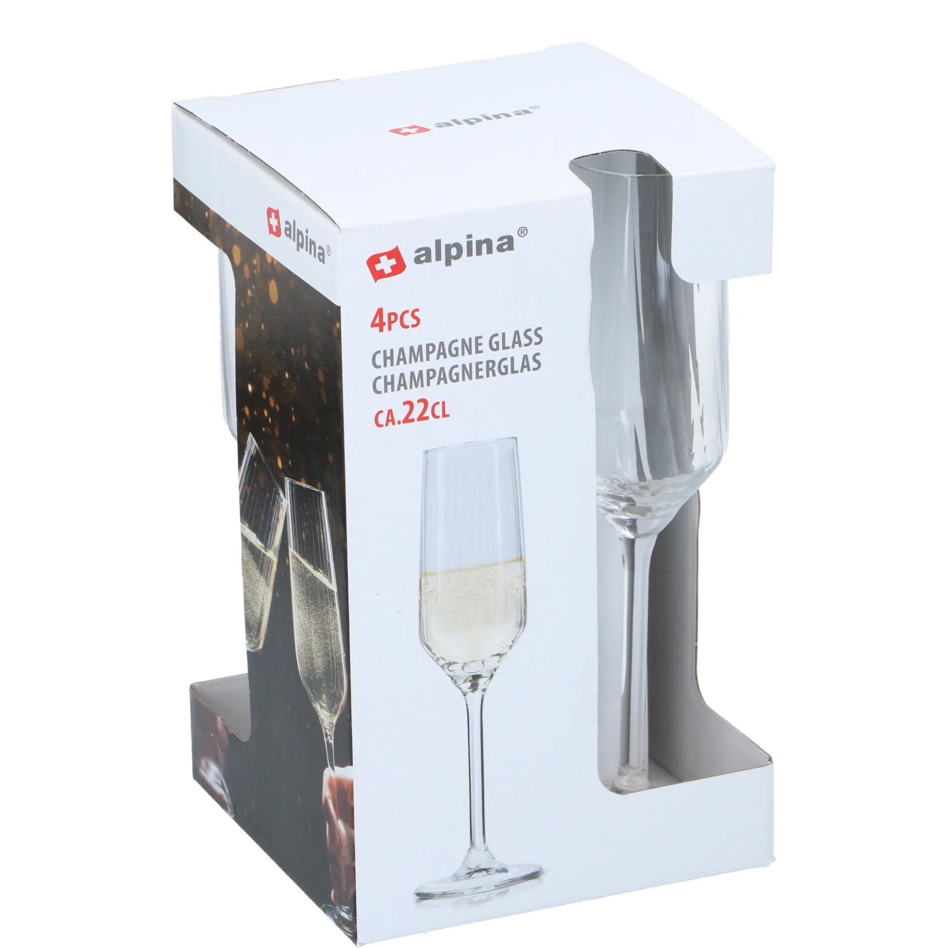 Champagneglas 4st Alpina