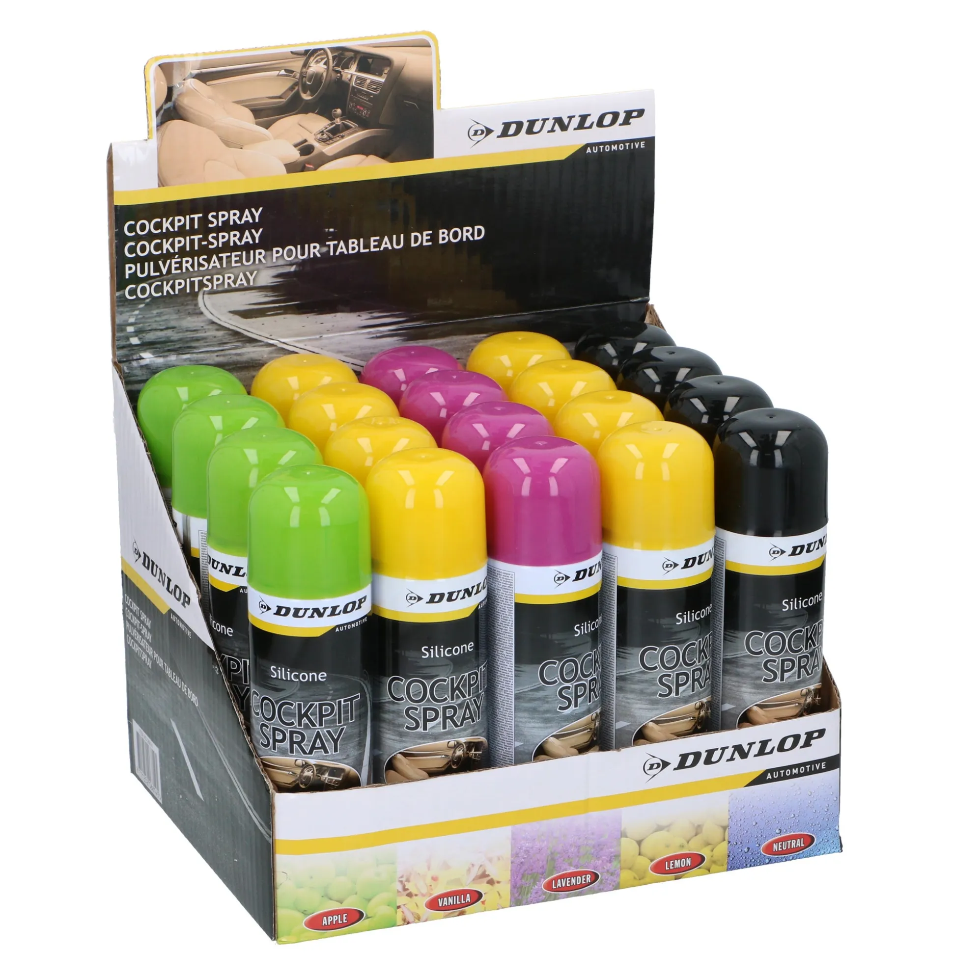Cockpit spray 225ml assorti Dunlop