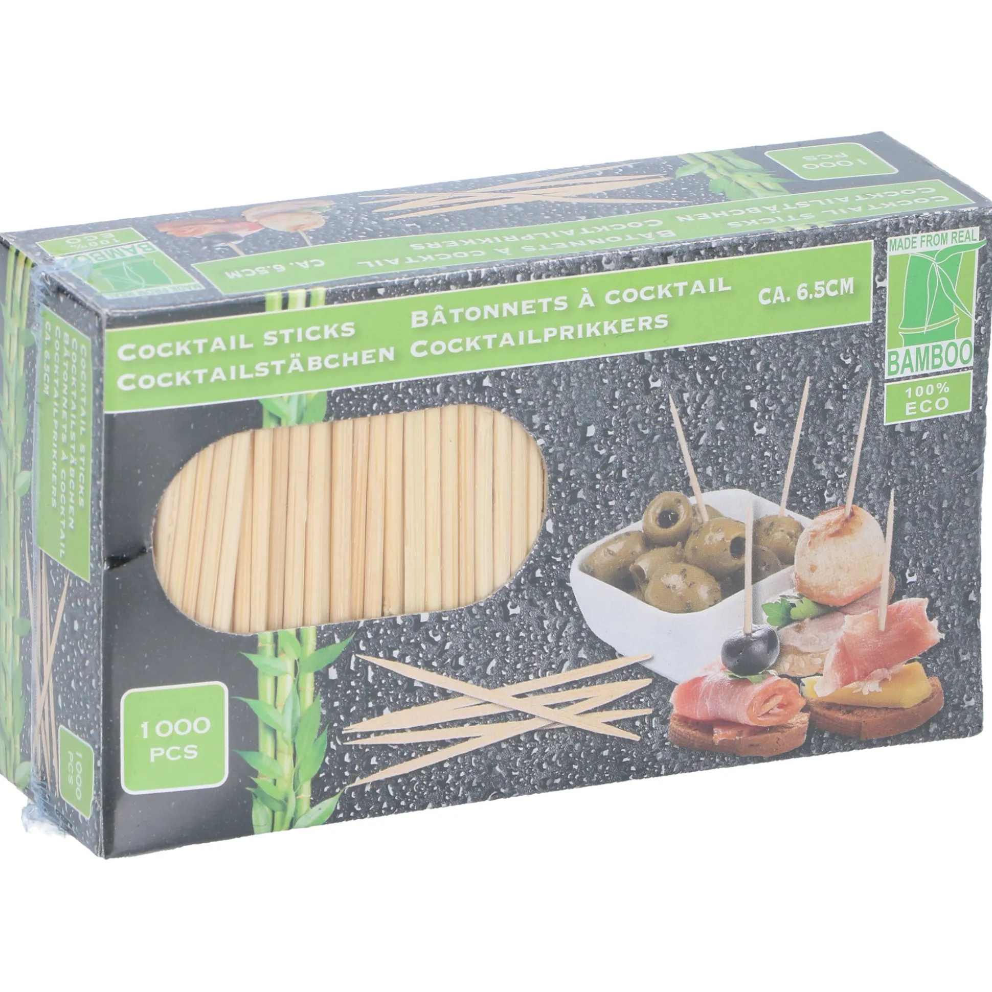 Cocktailprikkers bamboe 1000st