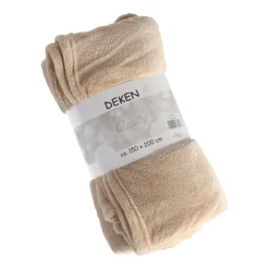 Coral fleece zand 150 x 200 cm