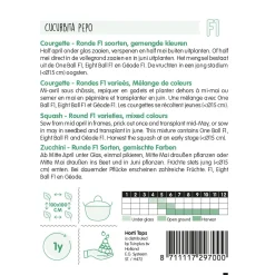 Courgette ronde soorten mix
