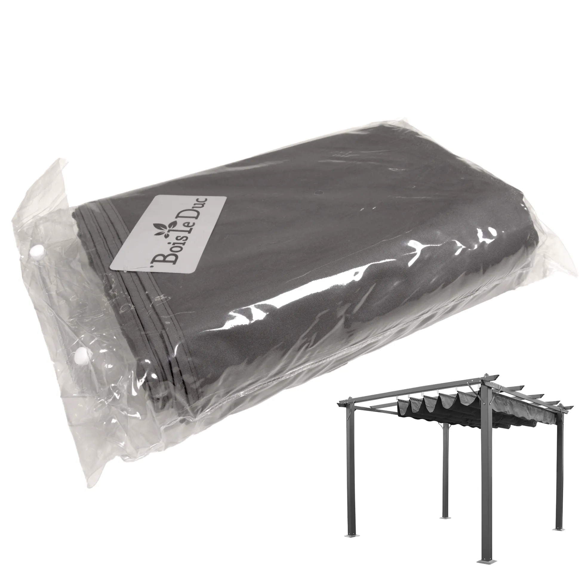 Dakdoek pergola Aviano 3x3 m Grijs