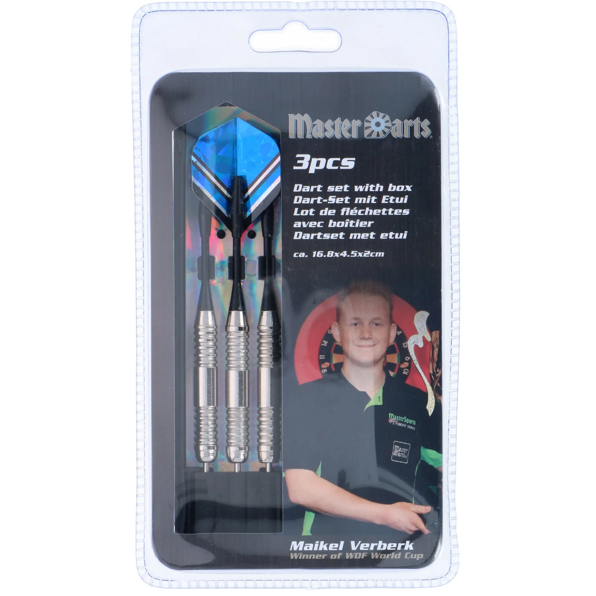 Dartset met box 3st. 16 cm Masterdarts