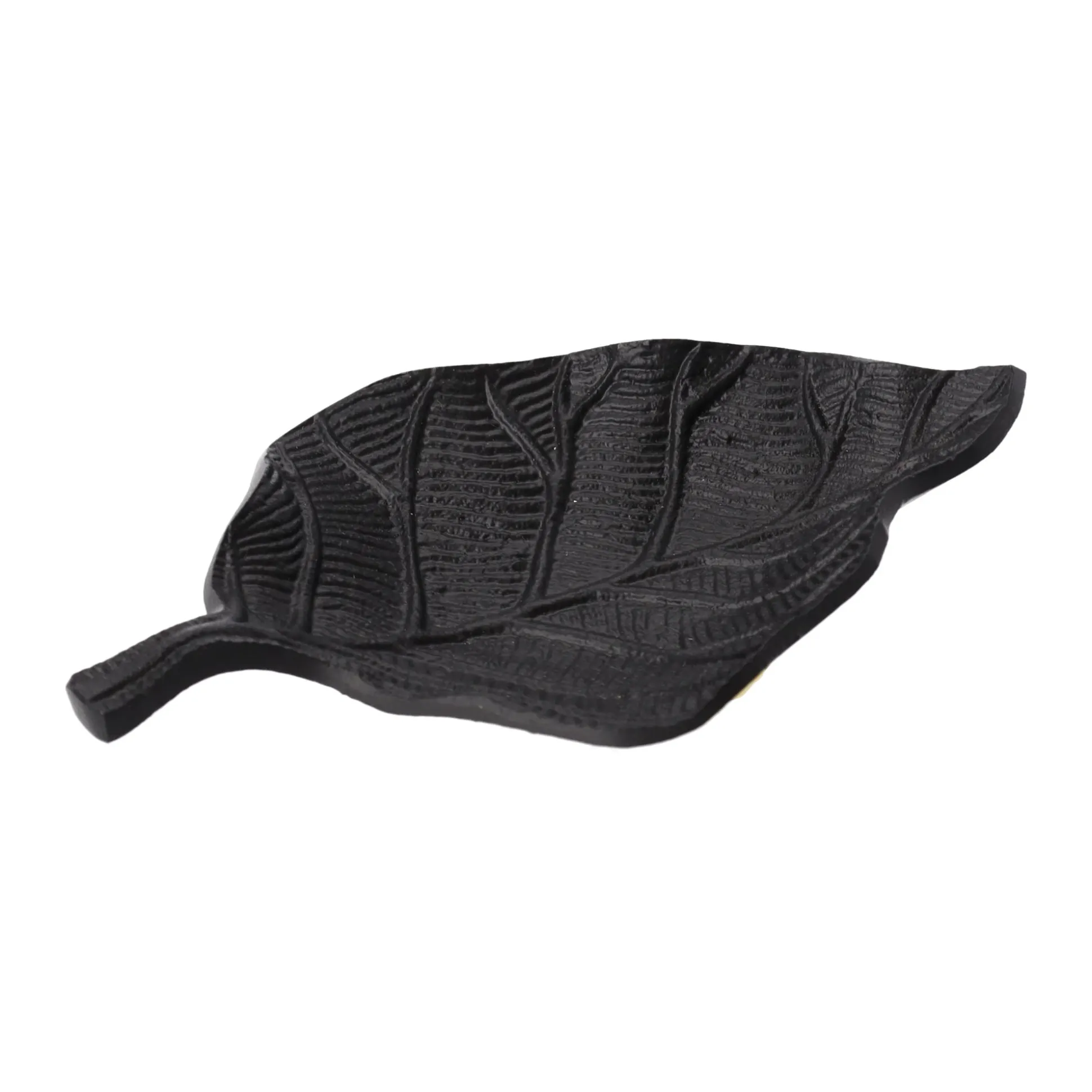Deco blad metaal Parksville 16 cm zwart