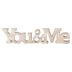 Deco hout You&Me 22 cm assorti