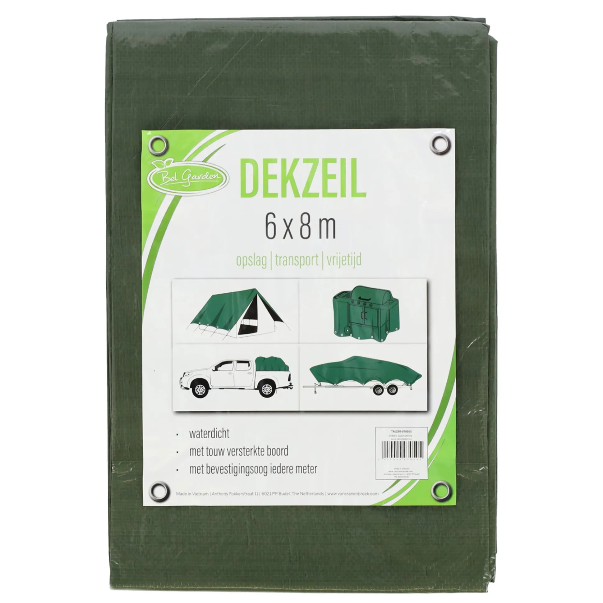Dekzeil 6x8 m groen