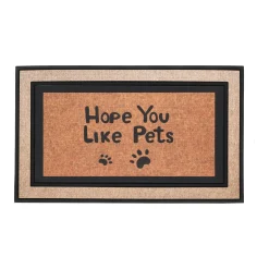 Deurmat pets beige 75 x 45 cm