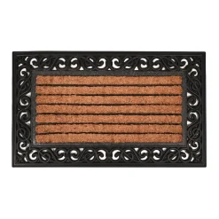 Deurmat rubber-kokos rechthoek 45x75cm