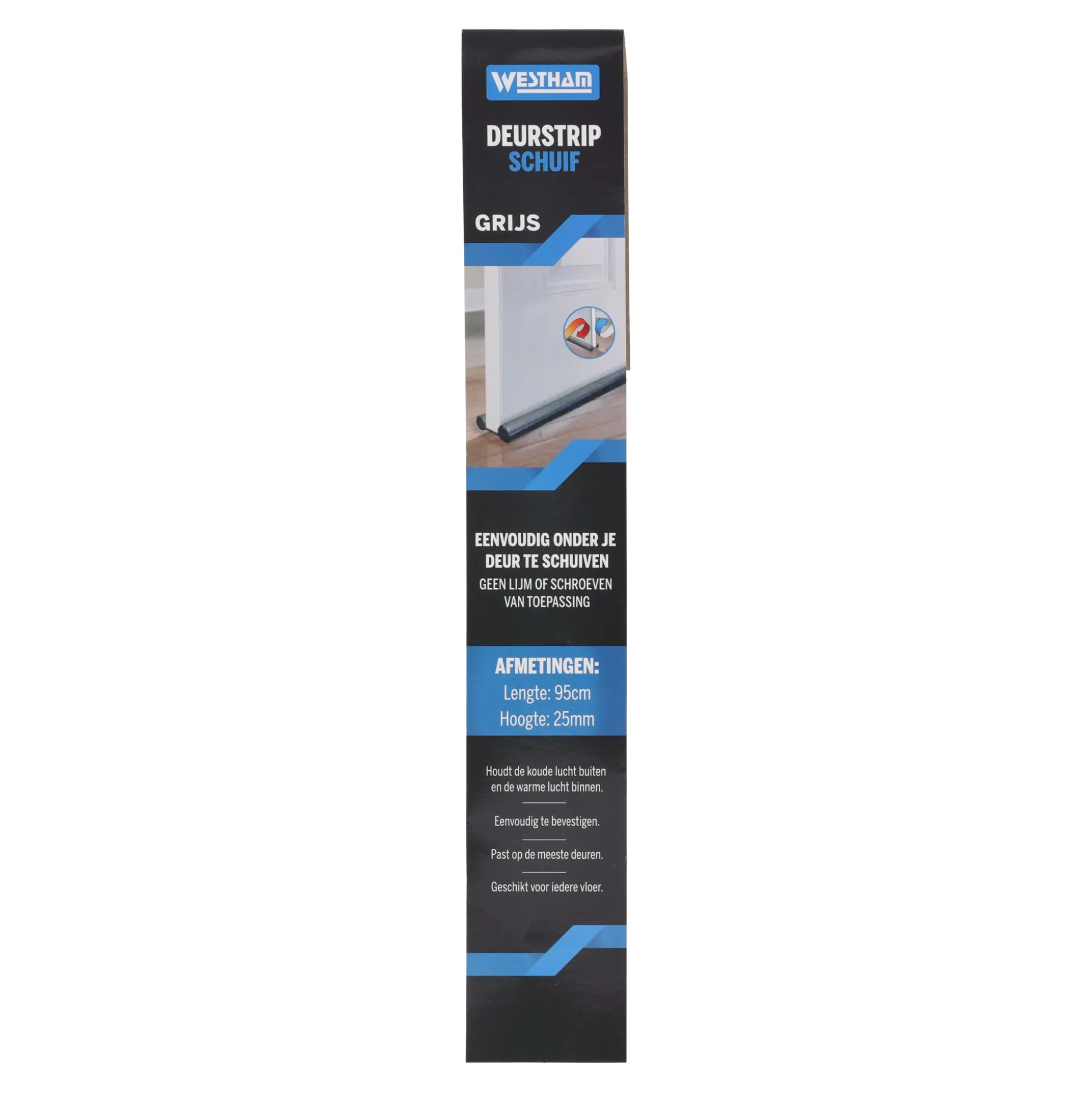 Deurstrip schuif grijs 95 cm