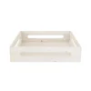 Dienblad hout 28 x 28 x 6 cm white
