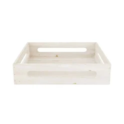 Dienblad hout 28 x 28 x 6 cm white