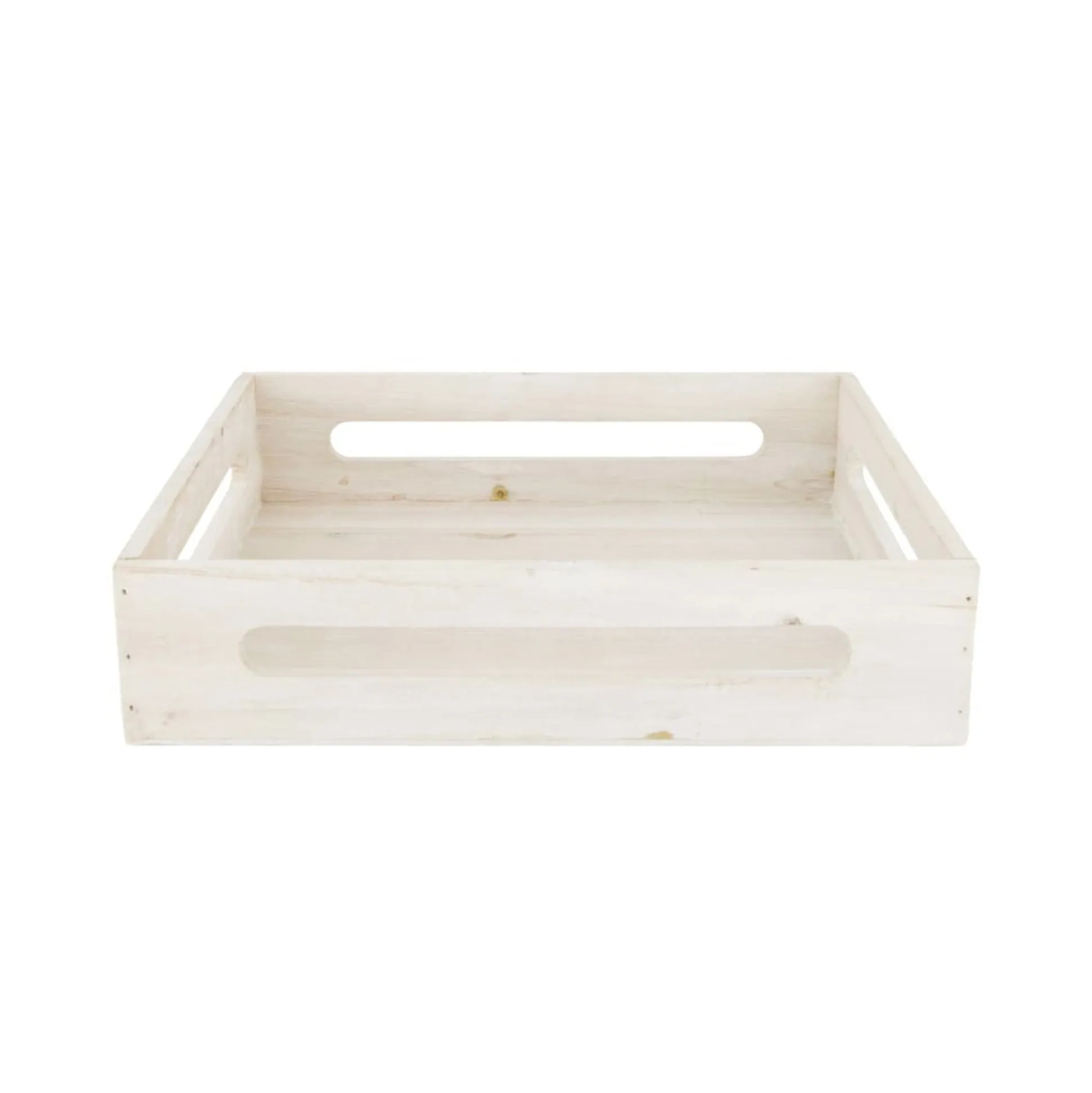 Dienblad hout 28 x 28 x 6 cm white