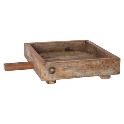 Dienblad hout met handvat 34 x 29 x 8 cm