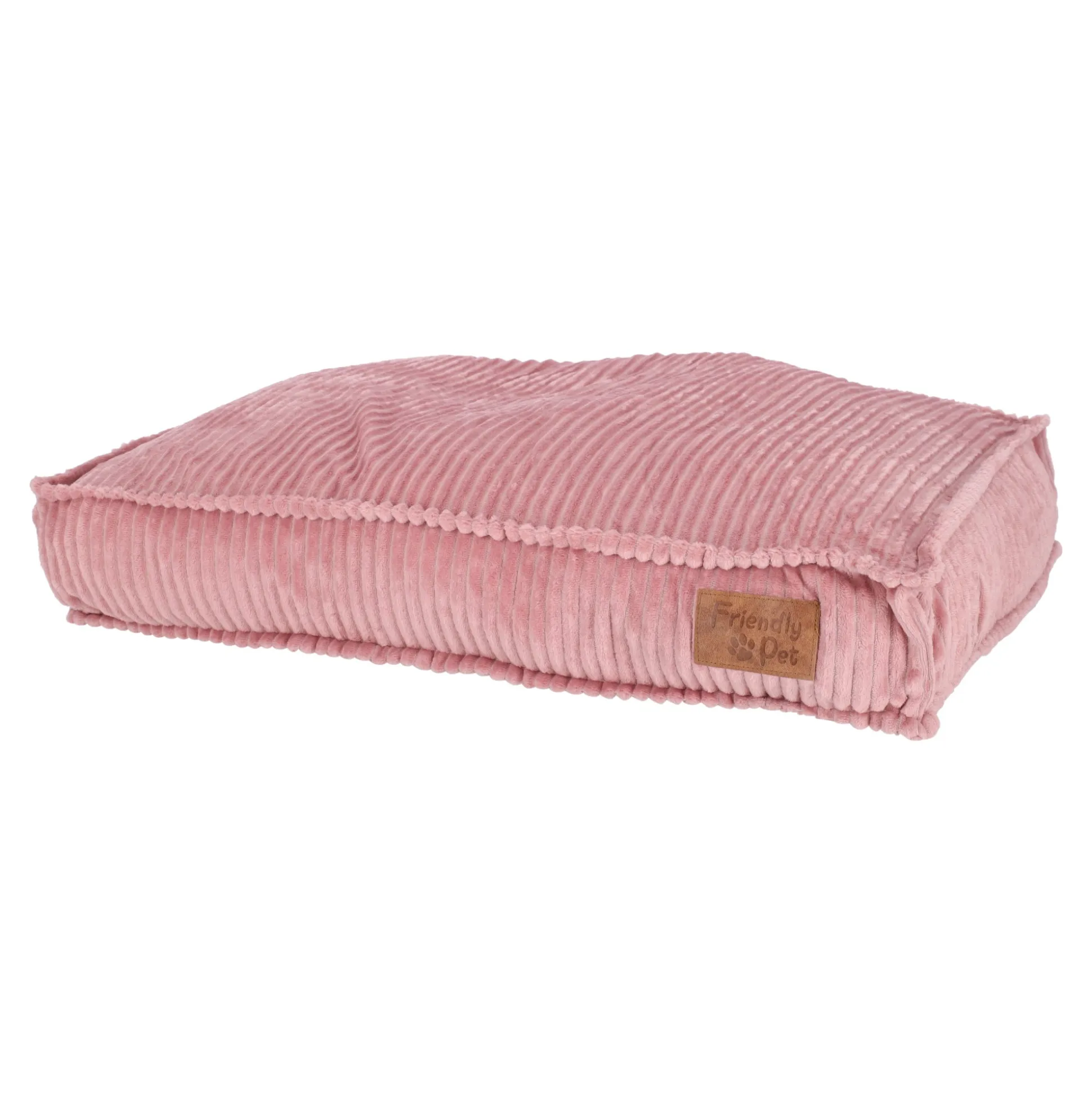 Dierenkussen stripe design 70x55x15cm oudroze