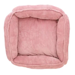 Dierenmand stripe design 65x60x20cm oudroze