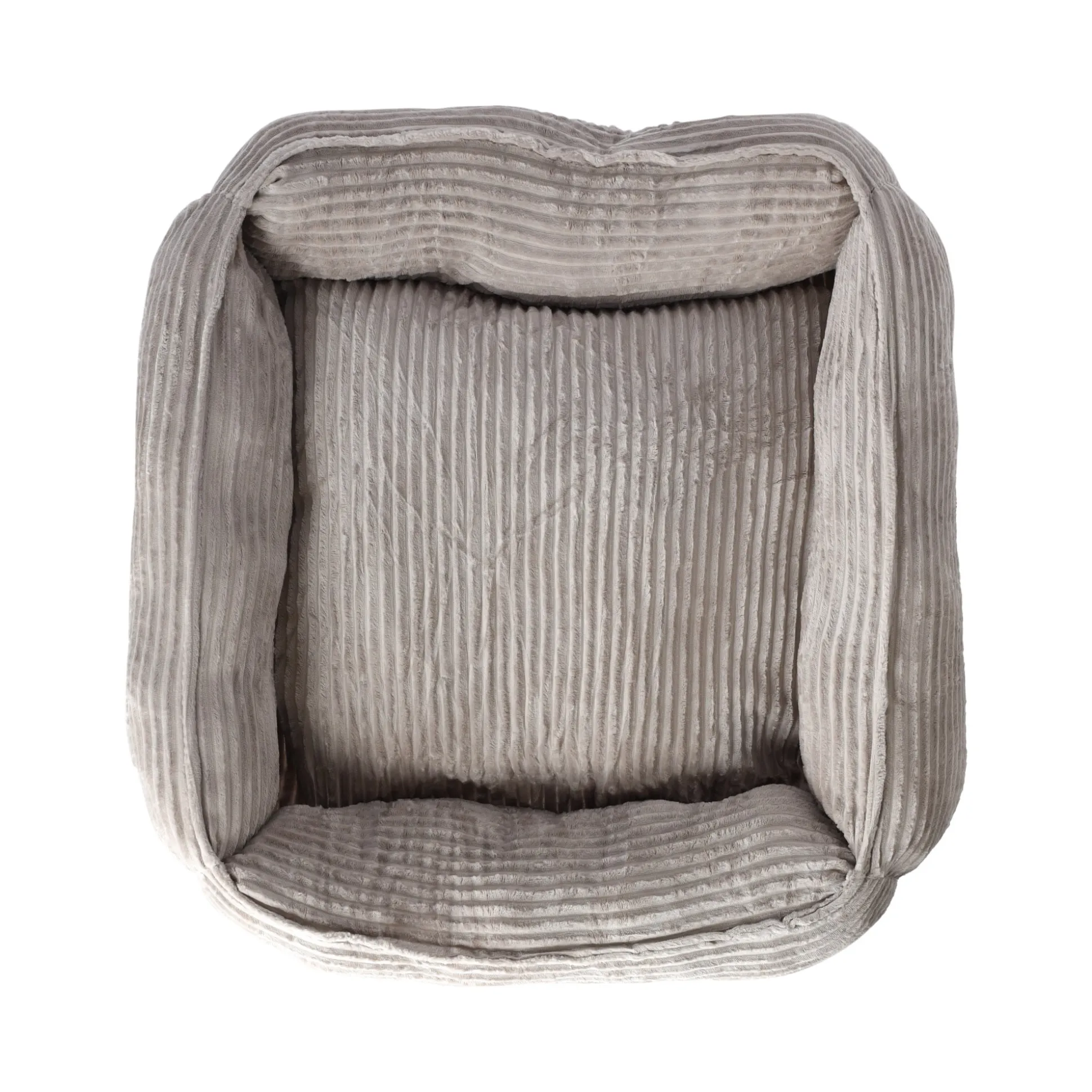 Dierenmand stripe design 65x60x20cm taupe