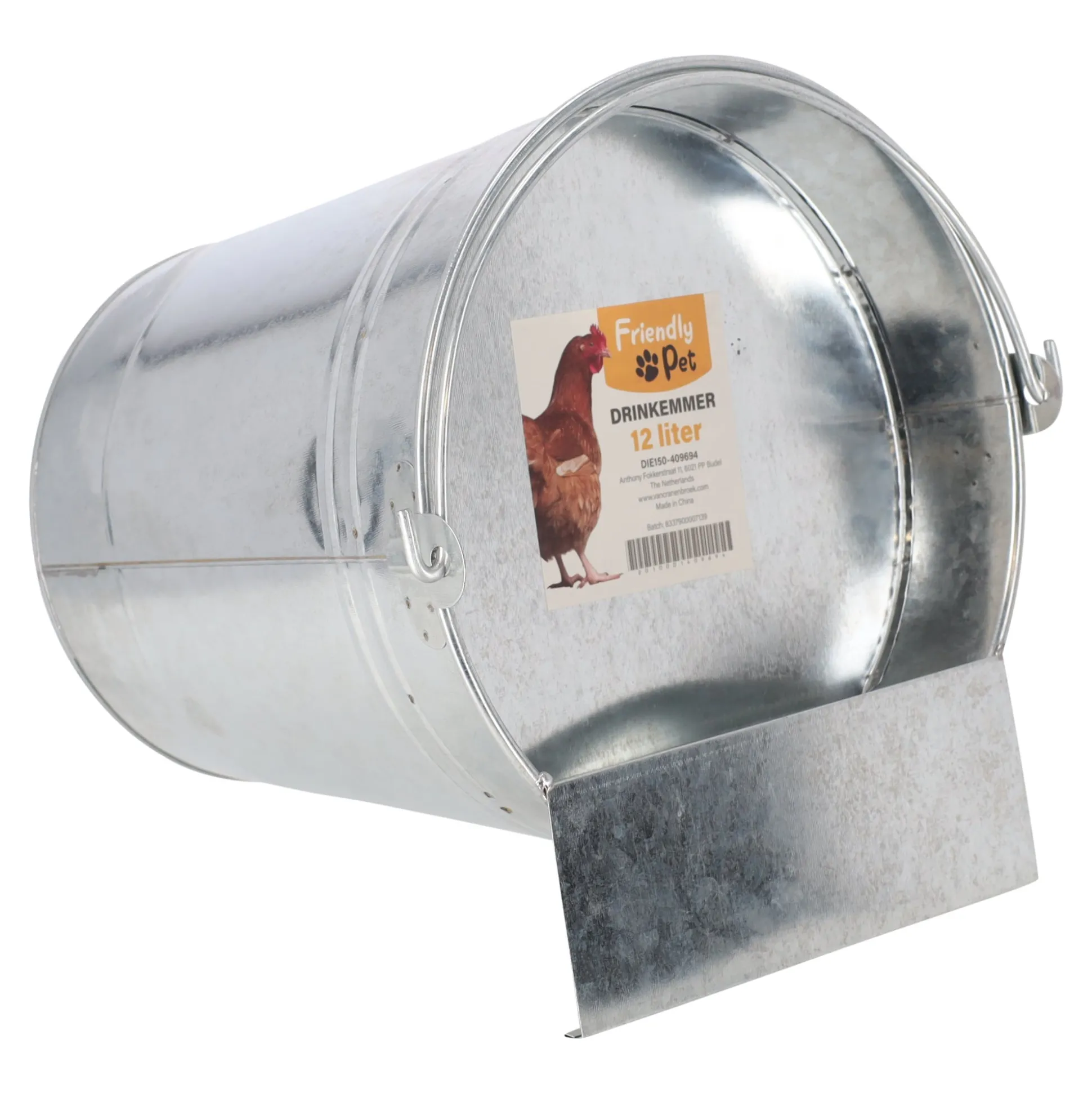 Drinkemmer metaal 12L