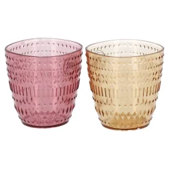 Drinkglas plastic 9 cm 2 assorti
