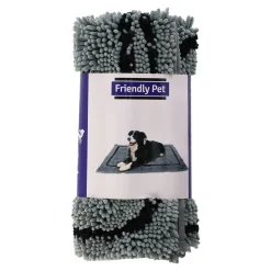 Droogloopmat hond 76x53cm grijs
