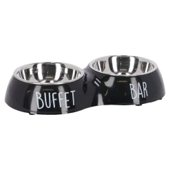 Eetpot duo buffet zwart 2x230ml