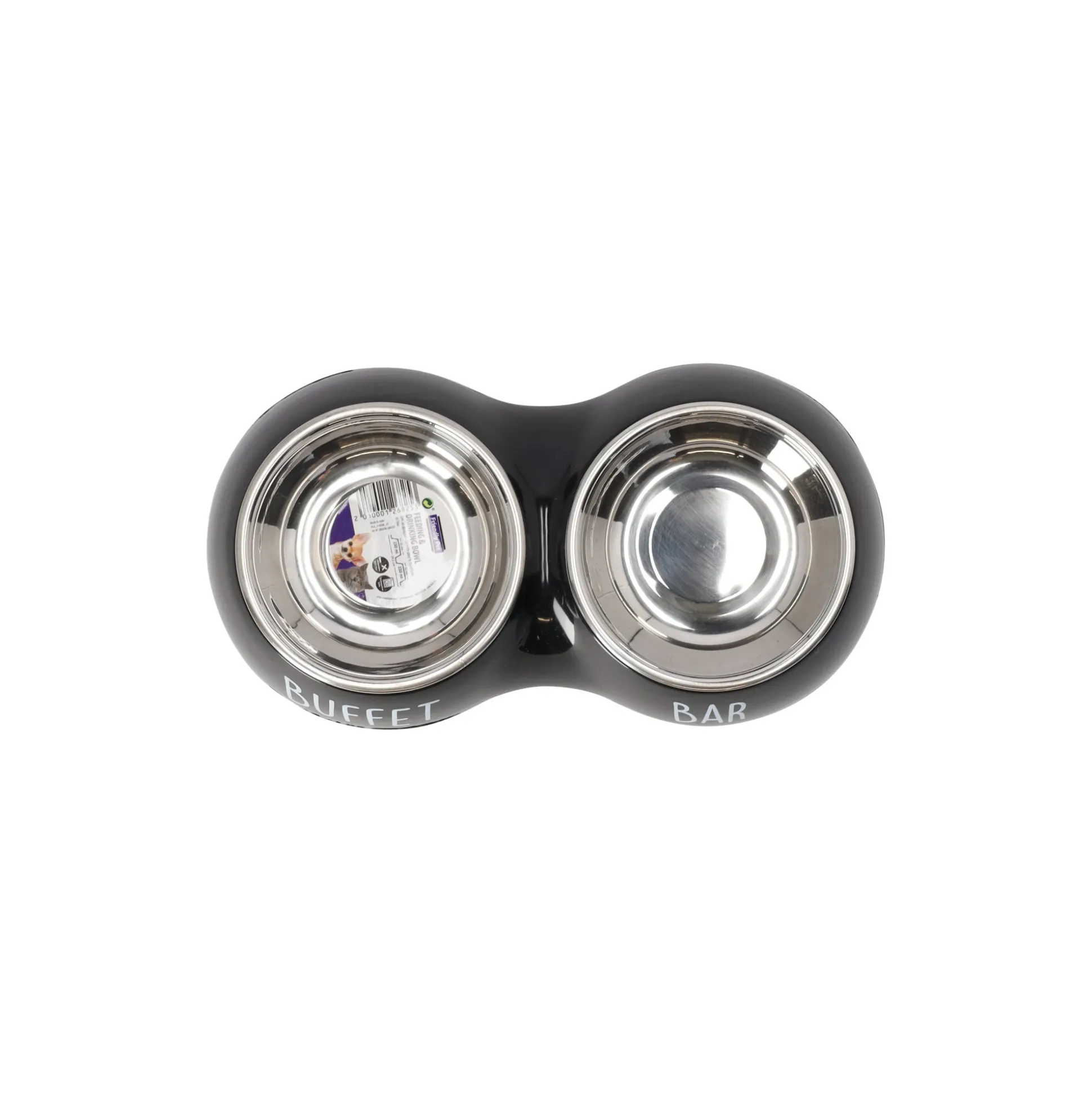 Eetpot duo buffet zwart 2x230ml