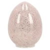 Ei glas 10 LED roze 16 cm