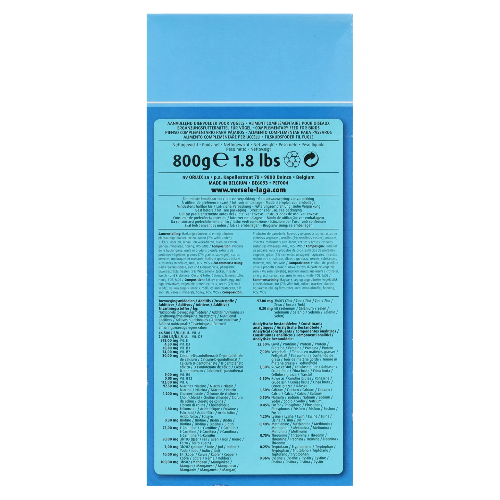 Eivoer dr wildzang 800gr Orlux
