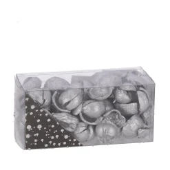 Exotische mix natuur zilver 6 x 6 x 14 cm 6 assorti