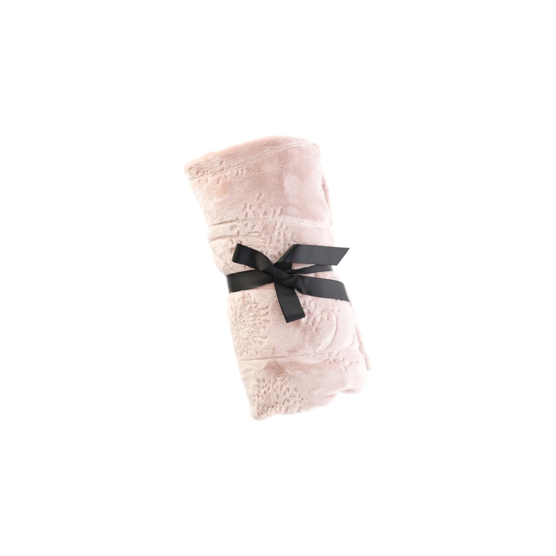 Fleece deken flower 130 x 170 cm roze