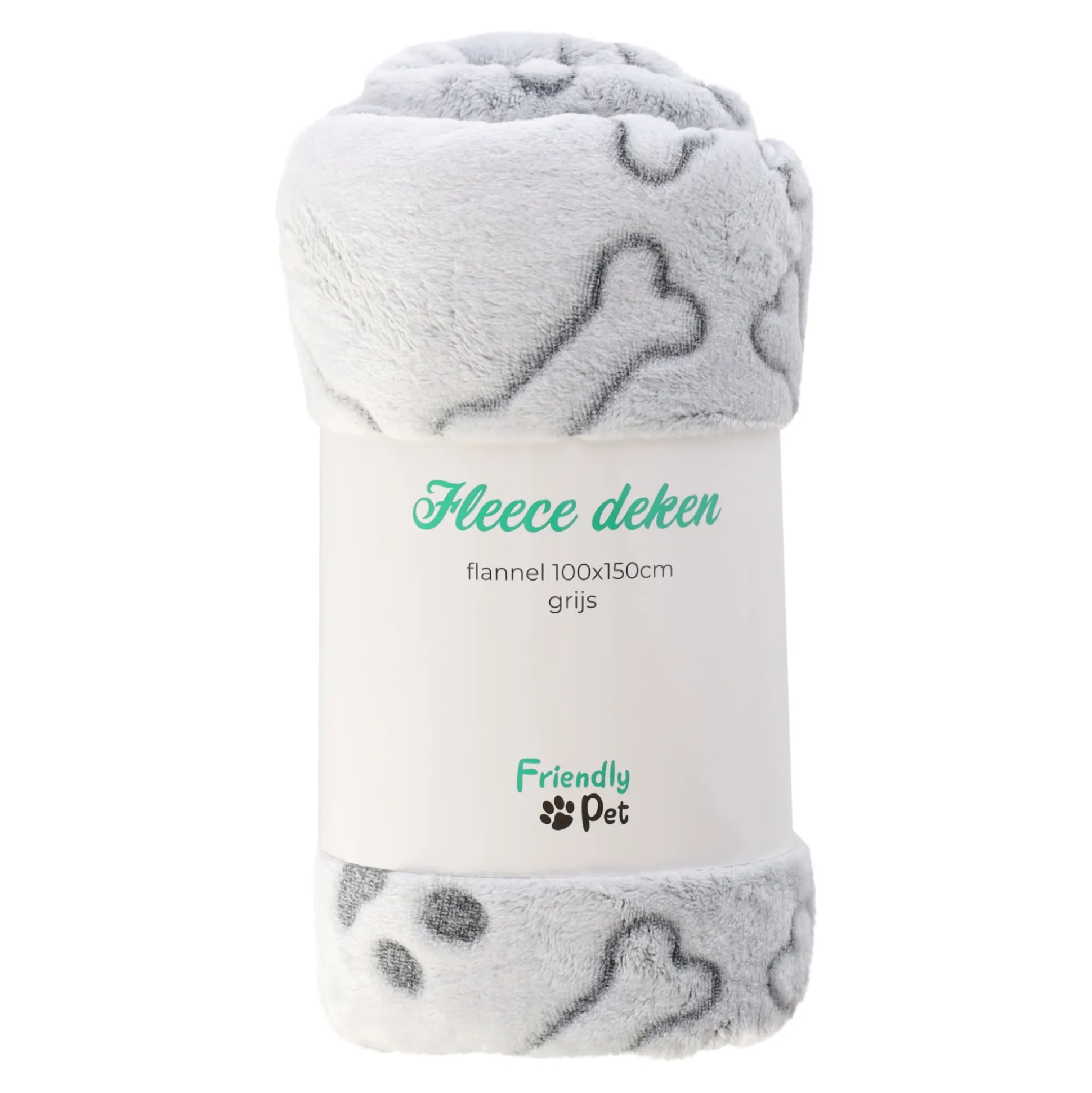 Fleece flanel 100x150cm grijs Friendly Pet