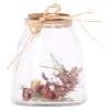 Fles bloemen glas 15 cm multi