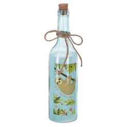 Fles deco LED lama luiaard 29 cm