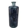 Fles glas recycle blauw 15 x 40 cm