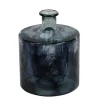 Fles glas recycle blauw 20 x 20 x 26 cm