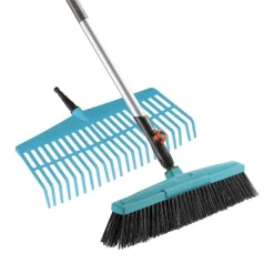 Gardena straatbezem met bladhark set 3081