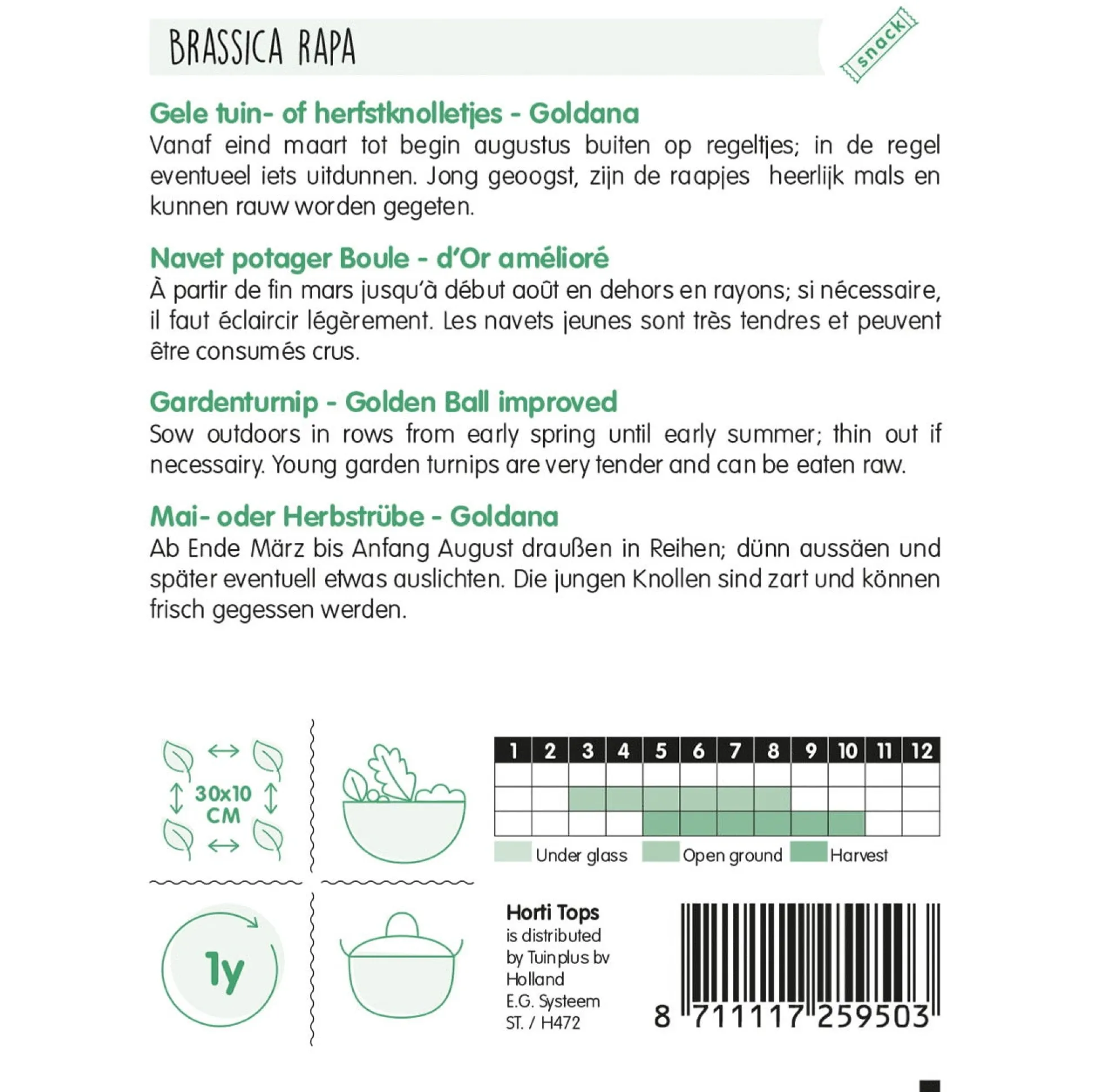 Gele tuin- of herfstknolletjes Goldana zaad