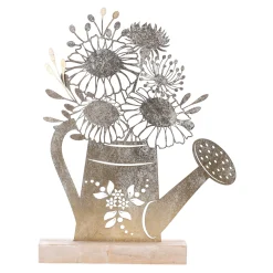 Gieter deco metaal 34 cm gold wash