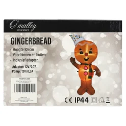 Gingerbread opblaasbaar 105cm