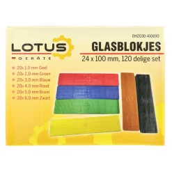 Glasblokjes set 120-delig assorti Lotus